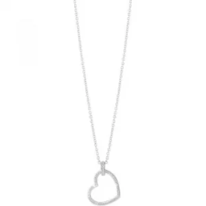 Image of Ladies Guess Silver Plated Guess Frame Necklace