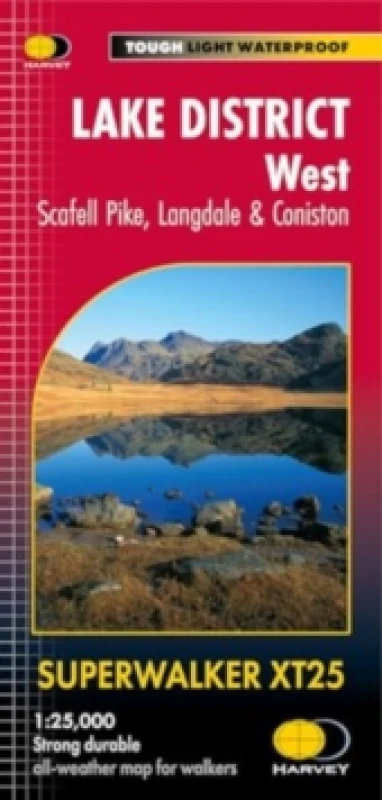 Image of Lake District West : Scafell Pike, Langdale & Coniston XT25 Sheet map, folded