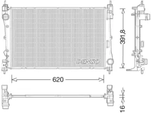 Image of Denso DRM13017 Radiator Genuine OE Quality Component