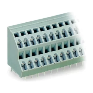 Image of WAGO 736-106 6 x 2 Pole 5mm 21A 45° Double Deck PCB Terminal Block...