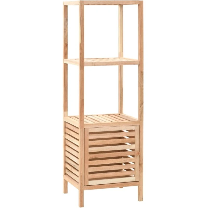 Image of VIDAXL Bathroom Storage Cabinet Solid Walnut Wood 39.5x35.5x123cm vidaXL 8718475715085