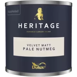 Image of Dulux Heritage Velvet Matt Pale Nutmeg Matt Emulsion Paint 125ml