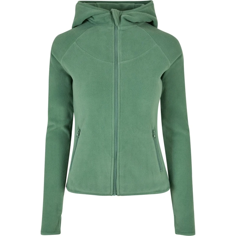 Image of Urban Classics Womens zip-up hooded fleece Urban Classics Vert Female S