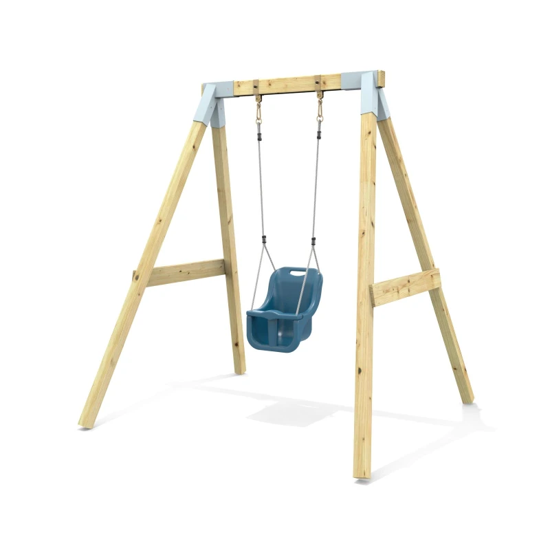 Image of OutdoorToys Premium Single Garden Swing for Kids - Baby Navy Blue Blue Unisex