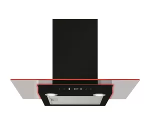 Image of CDA EKN60BL 60cm Flat Glass Chimney Cooker Hood