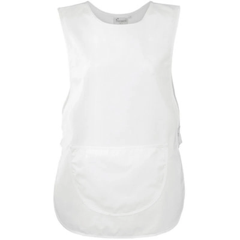 Image of Premier Premier Plain Pocket Tabard in White Size: Small White S Unisex 5063574139878