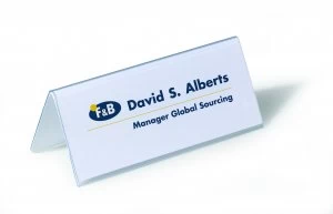 Image of Durable Table Name Holder 61x150mm Pack of 25 8050