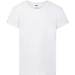 Image of Fruit Of The Loom Girls Childrens Valueweight Short Sleeve T-Shirt (5-6) (White)