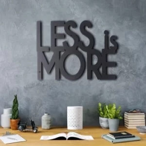 Image of Less Is More Black Decorative Metal Wall Accessory