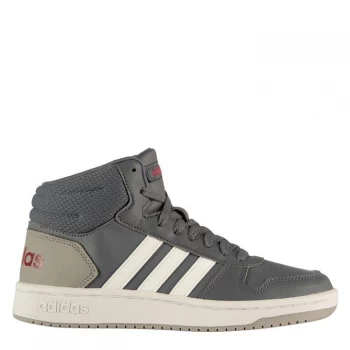 Image of adidas Hoops Mid 2.0 High Top Trainers Junior Boys - DkGrey/White