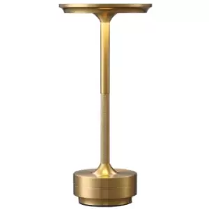 Image of Rechargeable LED Table Lamp, Gold Finish, Colour changing (3000K-6000K) and Dimmable - Harper Living