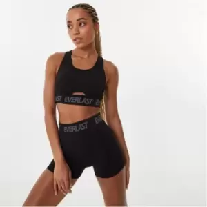 Image of Everlast Branded Cut Out Sports Bra - Black