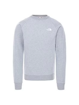 Image of The North Face Raglan Redbox Crew - Light Grey Heather, Light Grey Heather, Size S, Men