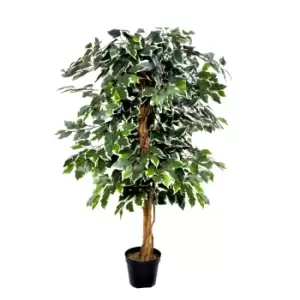 Image of Greenbrokers Artificial Variegated Ficus Tree Potted Plant 140Cm/4ft