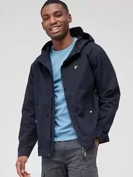 Image of Lyle & Scott Garment Dyed Zip Through Jacket - Navy Size M Men