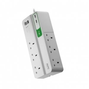 Image of APC PM6U-UK 230 V SurgeArrest Essential Surge Protector White UK Plug