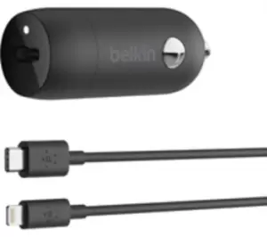 Image of BELKIN CA003bt04BK Lightning Car Charger - 1.2 m