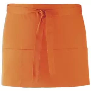 Image of Premier Ladies 'colours' 3 Pocket Apron / Workwear (pack Of 2) (one Size, Orange)