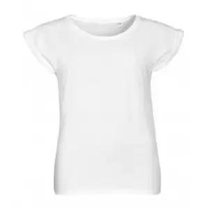 Image of SOLS Womens/Ladies Melba Plain Short Sleeve T-Shirt (L) (White)