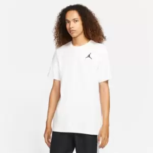 Image of Jordan Jumpman Embroidered T-Shirt, White/Black, Male, T-Shirts, DC7485-100