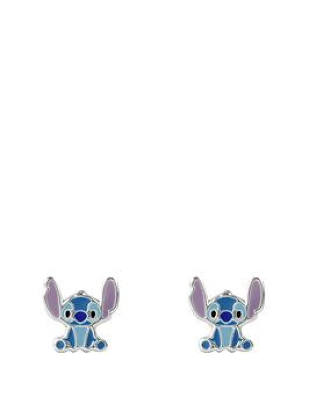 Image of Disney Sterling Silver Enamel Stitch Stud Earrings