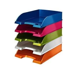 Image of Original Leitz Plus WOW Letter Tray Pearl White