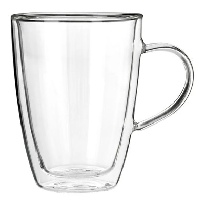 Image of Orsina Premium Double Wall Glass Mug 330Ml, Insulated Glass Coffee Mug, Non Slip Silicone Base Double Walled Mug