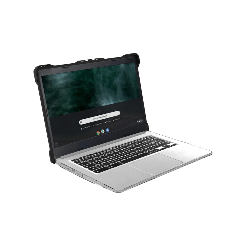 Image of Max Cases MAXCases Extreme Shell-L for HP G7/G6 Chromebook Clamshell 14" (Black/Clear) HP-ESL-G7EE-14-BCLR