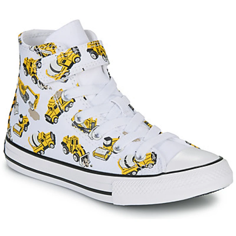 Image of Converse CHUCK TAYLOR ALL STAR CONSTRUCTION TRUCK EASY-ON boys's Children's Shoes (High-top Trainers) in White