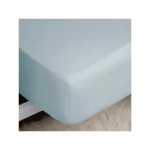 Image of Belledorm Easycare Polycotton Percale 200 Thread Count 15" Extra Deep Fitted Sheet, Duck Egg, Double