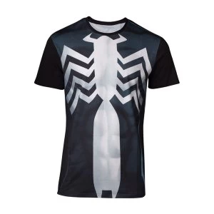 Image of Spider-man - Venom Suit Sublimation Mens Medium T-Shirt - Black
