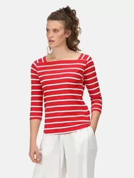 Image of Regatta Polexia T-Shirt - Red/White, Size 12, Women
