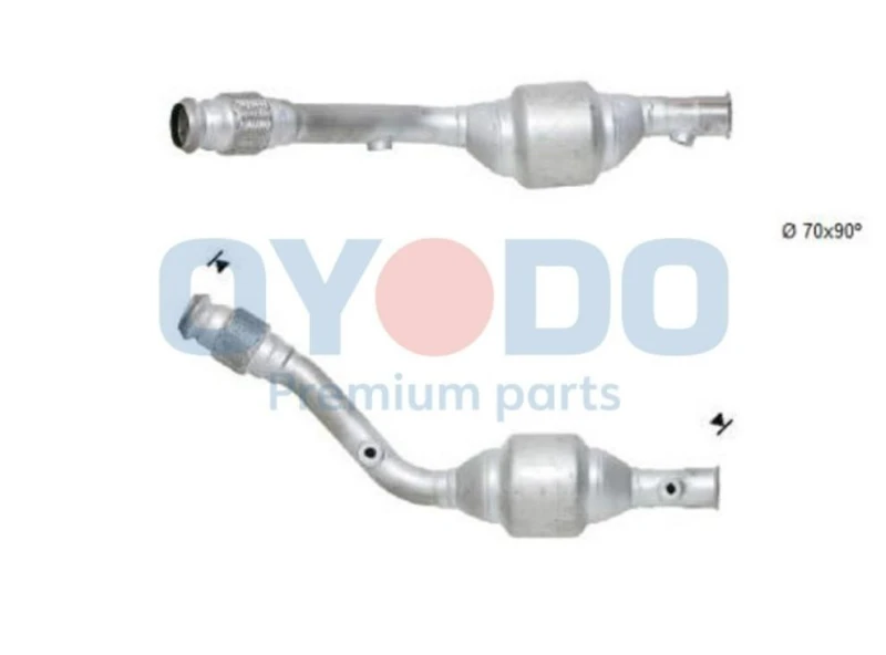 Image of Oyodo 10N0117-OYO Catalytic Converter with fastening/mounting material Catalyst Converter (429)