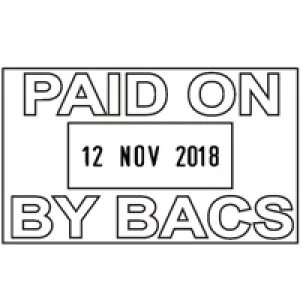 Image of Colop Printer 38 Self Inking Date and Message Stamp PAID ON By BACS C1