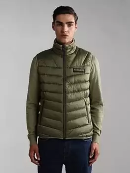 Image of Napapijri Aerons Gilet - Khaki, Size S, Men
