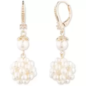 Image of Ladies Marchesa Jewellery Base metal PE PEARL DROP-GOLD/PEARL
