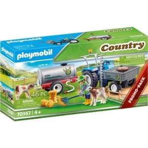 Image of Playmobil Country Promo Loading Tractor with Water Tank Playset