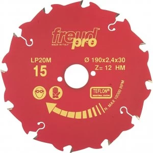 Image of Freud LP20M Wood Cutting Circular Saw Blade 184mm 12T 16mm
