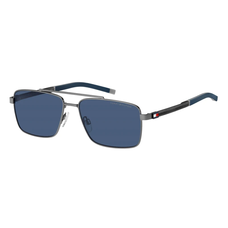Image of Tommy Hilfiger Mens Rectangle Sunglasses Ruthenium male One Size