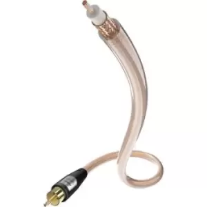 Image of Inakustik 00308221 RCA Audio/phono Cable [1x RCA plug (phono) - 1x RCA plug (phono)] 2m Transparent gold plated connectors