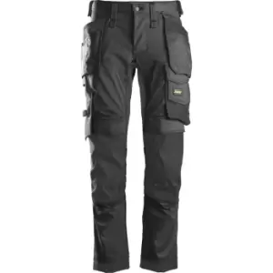 Image of Snickers 6241 Allround Work Stretch Slim Fit Trousers Holster Pockets Grey 44" 32"