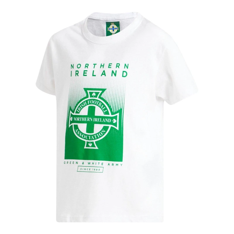 Image of Source Lab Northern Ireland Graphic T-Shirt Juniors - White White 7 - 8 Years