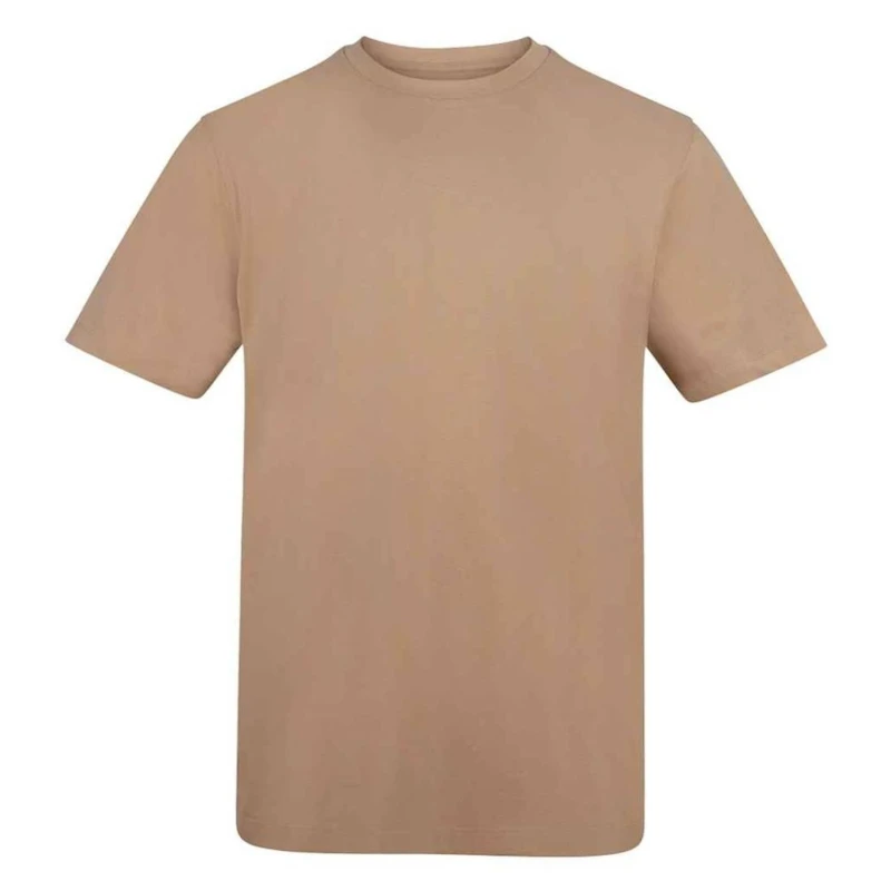Image of AWDis AWDis Men Cotton T-Shirt in Light Brown Size: Small Light Brown S Male 5063703674515
