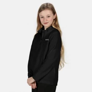 Image of Regatta Black Unisex 'Hot Shot II' Lightweight Half Zip Fleece - age 3-4