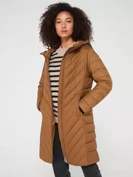 Image of BOSS Pinolo Padded Coat - Beige, Beige, Size 14, Women