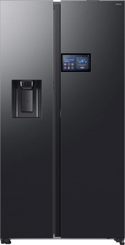 Image of Samsung Series 9 AI Home RS90F64EDFEU WiFi Connected Plumbed Total No Frost American Fridge Freezer - Black - D Rated
