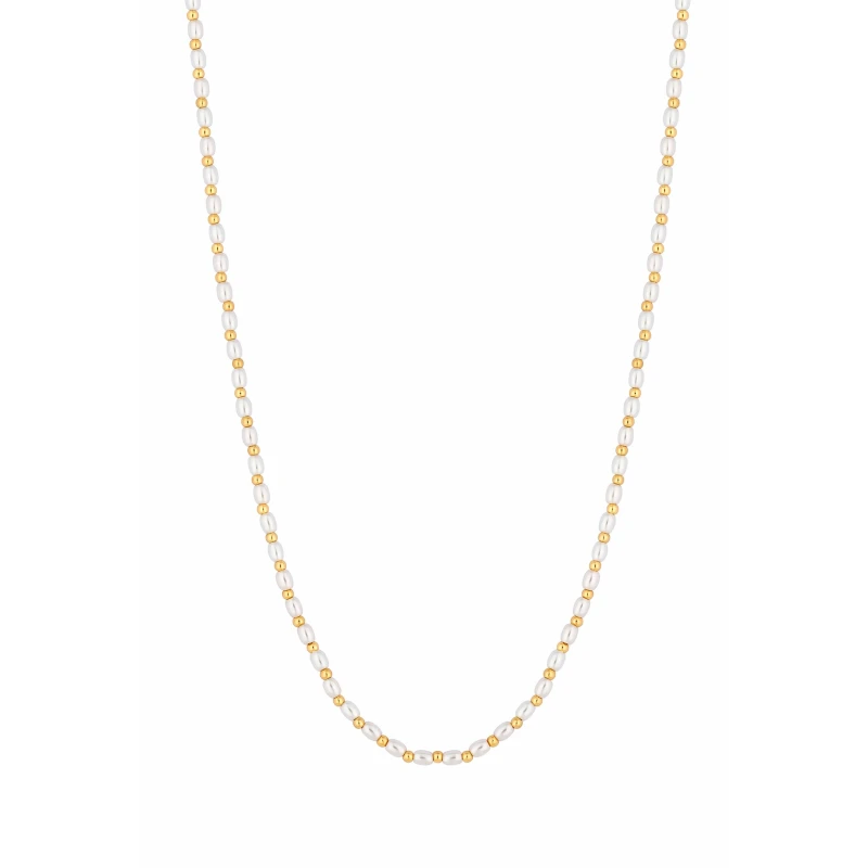 Image of Jon Richard Cream Seed Pearl 14" Necklace Cream
