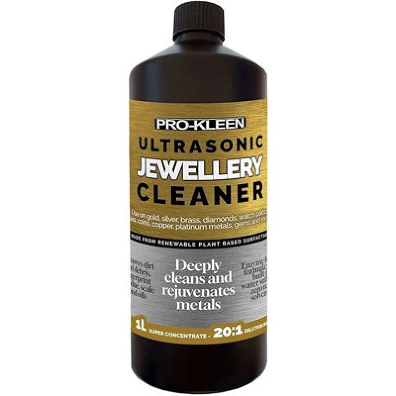 Image of ProKleen Ultrasonic Jewellery Cleaner Solution Concentrated Fluid 1 x 1L Clear unisex