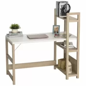 Image of Bailey Home Office Desk with Book Shelf, white