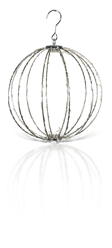 Image of St Helens Outdoor 140 LED Copper Gold Hanging Sphere Light with Timer Power Supply and 10m Lead ELV-197177